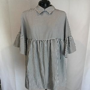 Striped Bell Sleeved Top